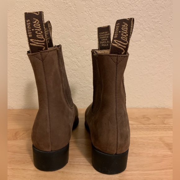 Vintage Botines Macias brown Chelsea pull on leather ankle boot - Size 7 - 90s - Picture 4 of 11